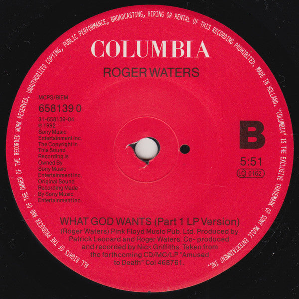Roger Waters : What God Wants, Part I (7", Single)