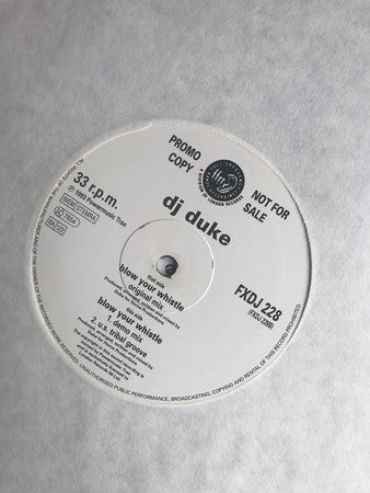 DJ Duke : Blow Your Whistle (2x12", Promo)