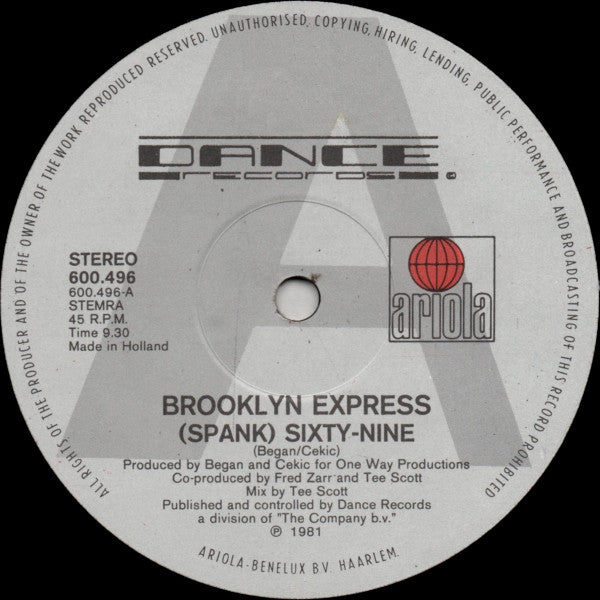 Brooklyn Express : (Spank) Sixty Nine (12 Inch Disco Mix) (12")