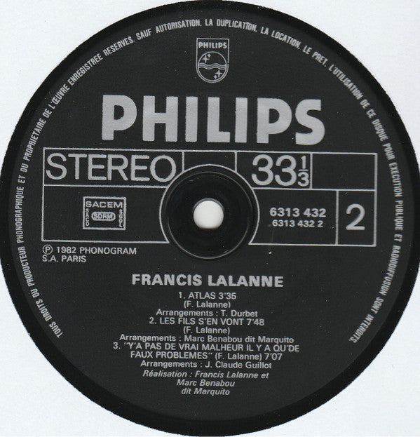 Francis Lalanne : Lalanne (LP, Album)