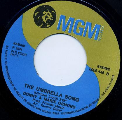 Donny & Marie Osmond : I'm Leaving It (All) Up To You (7", Single)