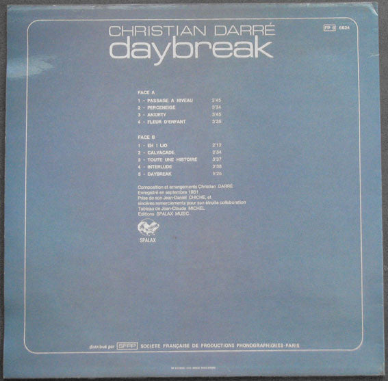 Christian Darré : Daybreak (LP, Album)