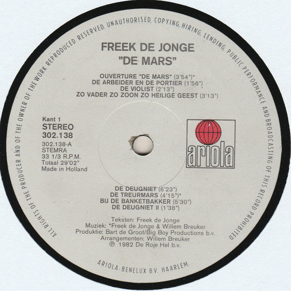 Freek de Jonge : De Mars (2xLP, Album)