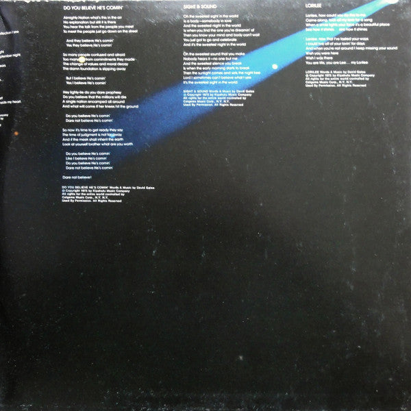 David Gates : First (LP, Album)