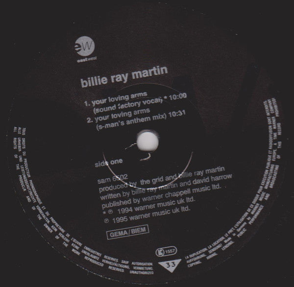 Billie Ray Martin : Your Loving Arms (12", Promo)