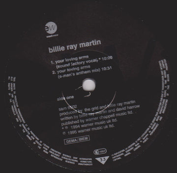 Billie Ray Martin : Your Loving Arms (12", Promo)