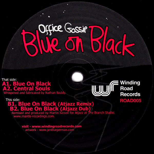 Office Gossip : Blue On Black (12")