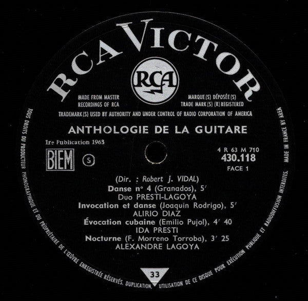 Various : Anthologie De La Guitare (LP)