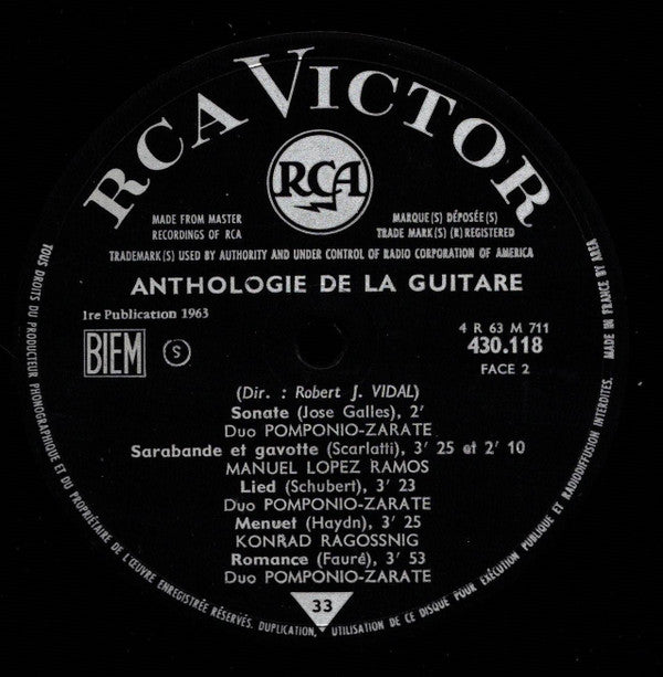 Various : Anthologie De La Guitare (LP)