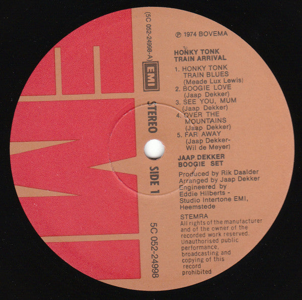 Jaap Dekker Boogie Set : Honky Tonk Train Arrival (LP, Album)
