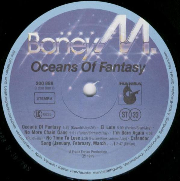 Boney M. : Oceans Of Fantasy (LP, Album, Gat)