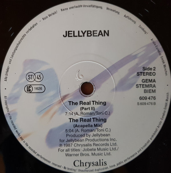 Jellybean* Featuring  Steven Dante : The Real Thing (12", Maxi)