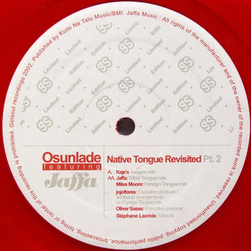 Osunlade Featuring Jaffa : Native Tongue Revisited Pt. 2 (12", Ltd, Red)