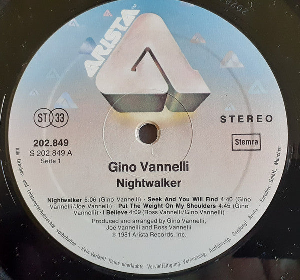 Gino Vannelli : Nightwalker (LP, Album)