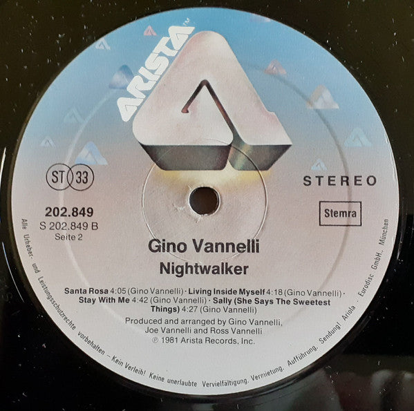 Gino Vannelli : Nightwalker (LP, Album)