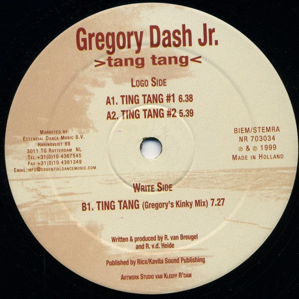 Gregory Dash Jr. : >Tang Tang< (12")