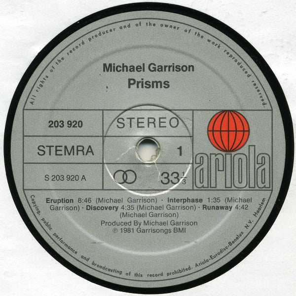 Michael Garrison : Prisms (LP, Album)