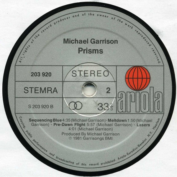 Michael Garrison : Prisms (LP, Album)