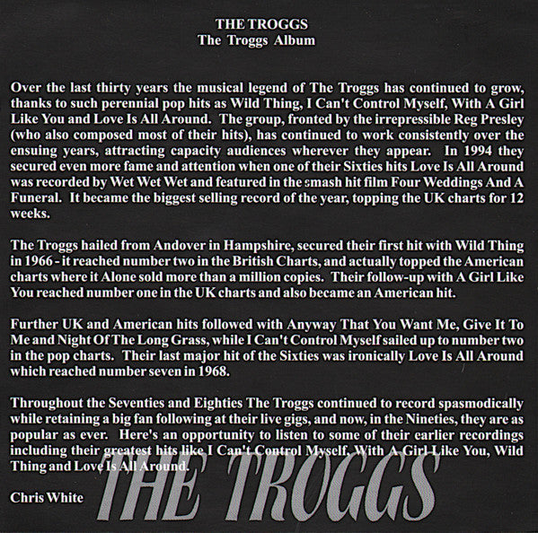 The Troggs : Wild Thing (CD, Comp)