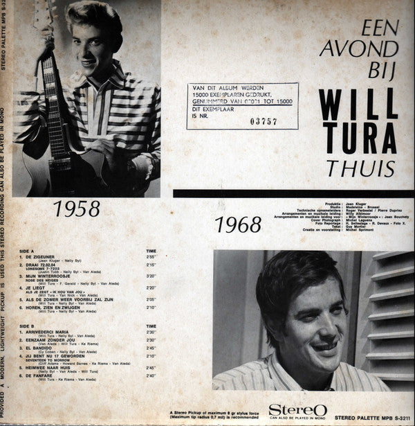 Will Tura : De Will Tura Story (LP, Album, Num, Gat)