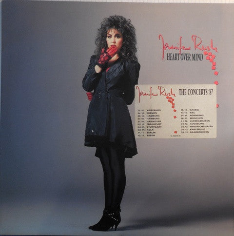 Jennifer Rush : Heart Over Mind (LP, Album, Tou)