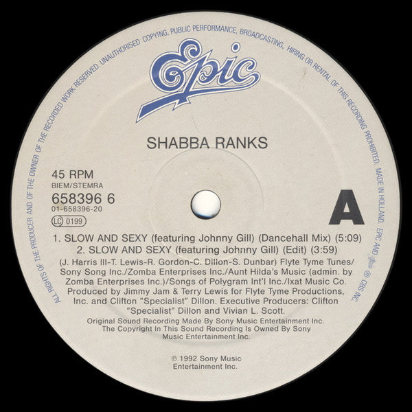 Shabba Ranks : Slow And Sexy (12")