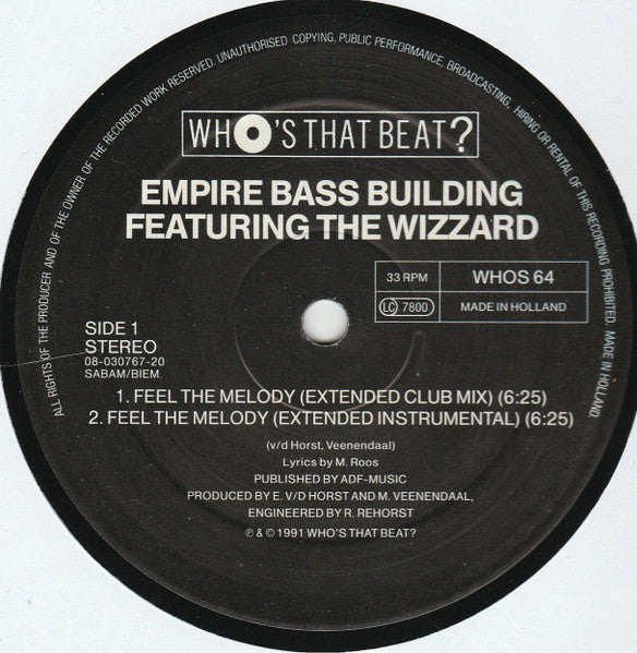 Empire Bass Building : Feel The Melody (12")