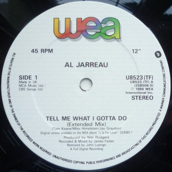 Al Jarreau : Tell Me What I Gotta Do (2x12", Ltd)