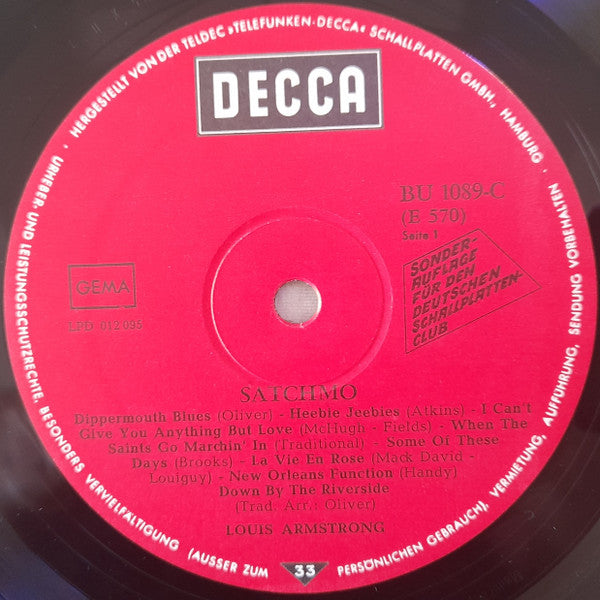 Louis Armstrong : Satchmo (LP, Comp, Club, 2nd)