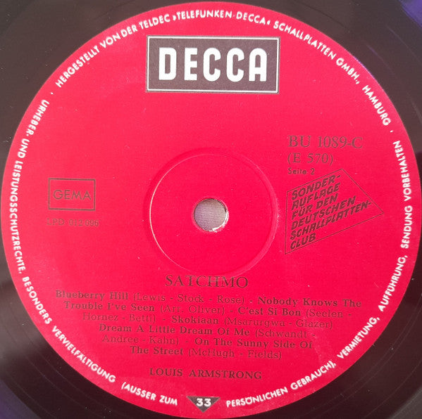 Louis Armstrong : Satchmo (LP, Comp, Club, 2nd)