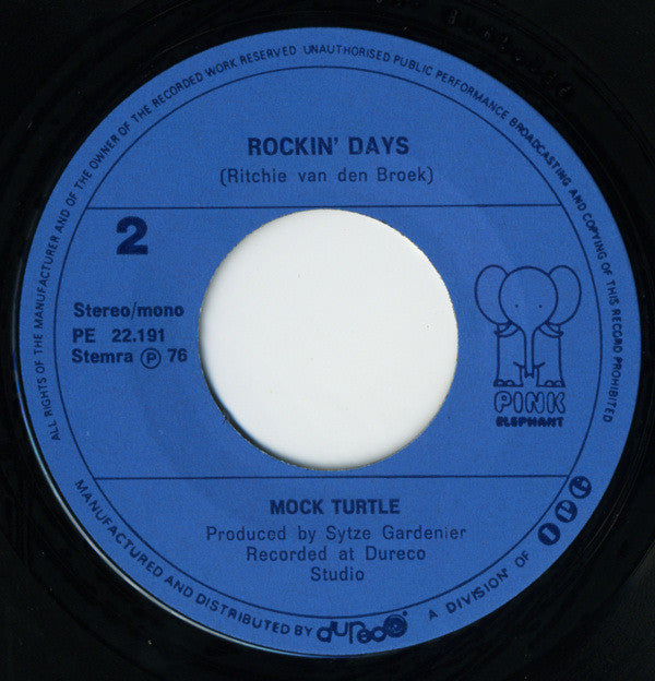 Mock Turtle (2) : Lady Of Fifth Avenue (7", Single)