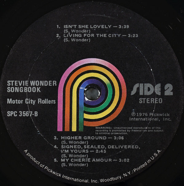 Motor City Rollers : Stevie Wonder Songbook (LP)
