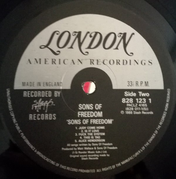Sons Of Freedom : Sons Of Freedom (LP, Album)