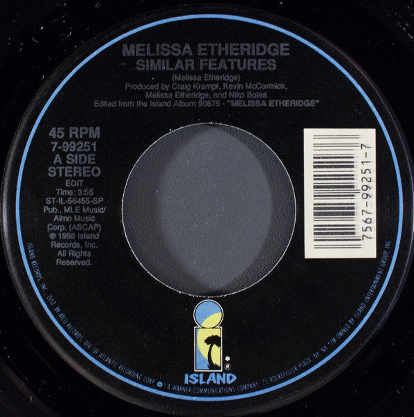 Melissa Etheridge : Similar Features (7", Spe)