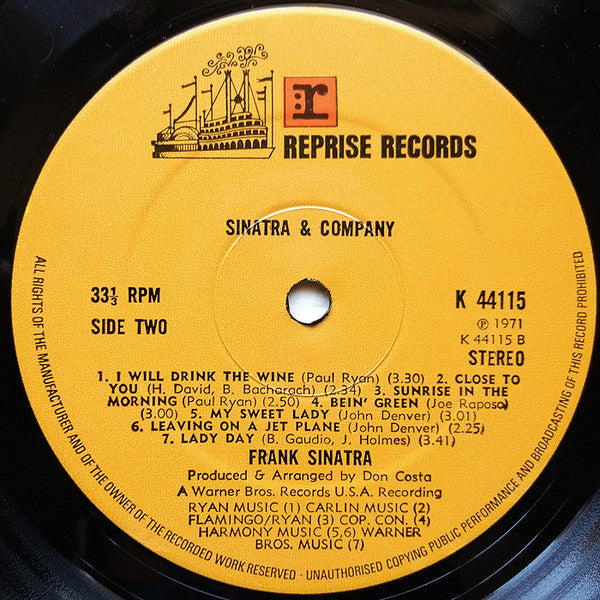 Frank Sinatra : Sinatra & Company (LP, Album, RE)
