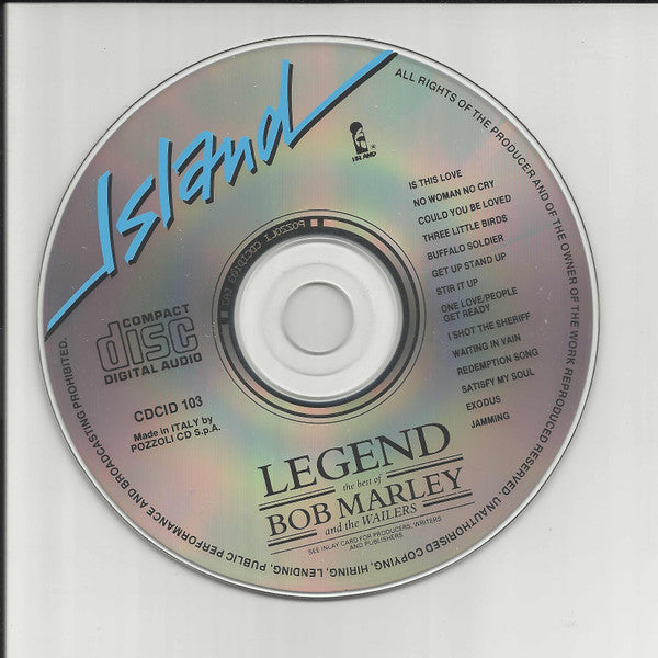 Bob Marley & The Wailers : Legend (The Best Of Bob Marley And The Wailers) (CD, Comp, RE)