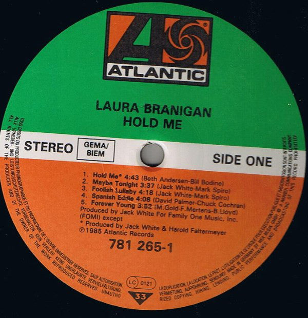 Laura Branigan : Hold Me (LP, Album)
