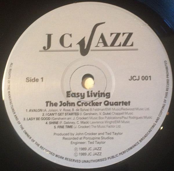 The John Crocker Quartet : Easy Living (LP)