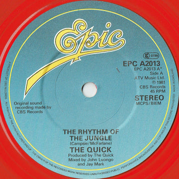 The Quick : The Rhythm Of The Jungle (7", Single, Red)