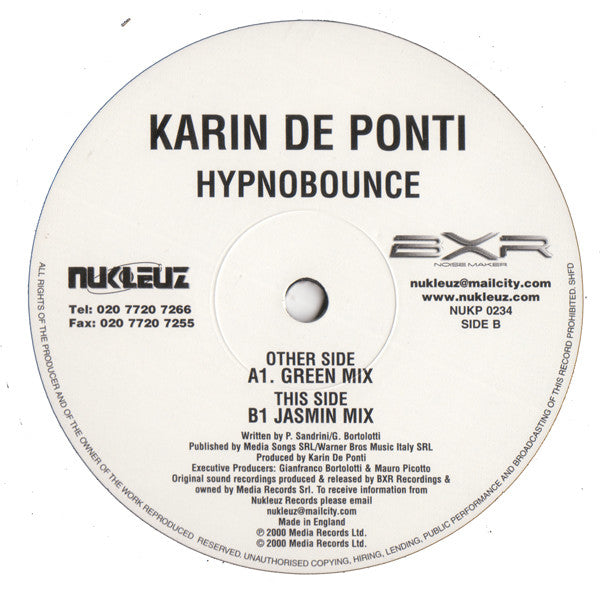 Karin De Ponti : Hypnobounce (12")