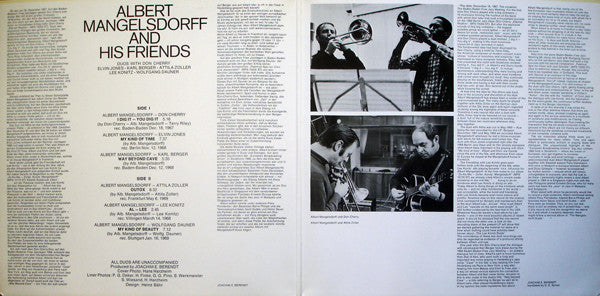 Albert Mangelsdorff : Albert Mangelsdorff And His Friends (LP, Album, RE)