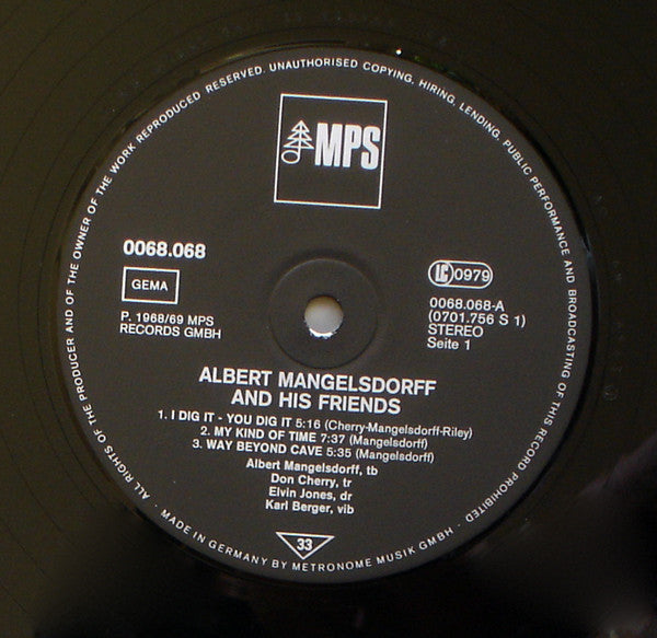 Albert Mangelsdorff : Albert Mangelsdorff And His Friends (LP, Album, RE)