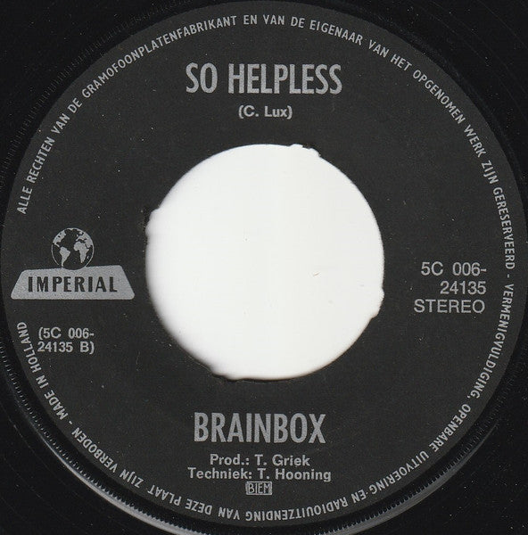 Brainbox (3) : To You (7", Single)