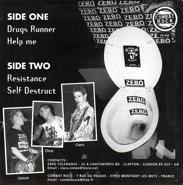 Zero Tolerance (8) : Drugs Runner (7", EP)