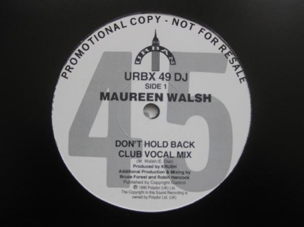 Maureen Walsh : Don't Hold Back (2x12", Promo)