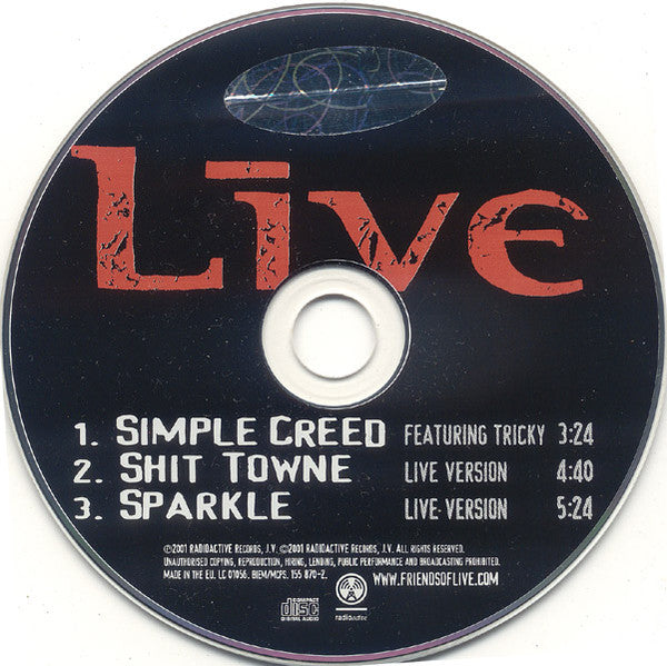 Live Featuring Tricky : Simple Creed (CD, Maxi)