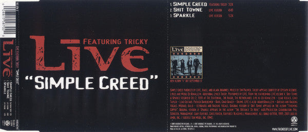 Live Featuring Tricky : Simple Creed (CD, Maxi)