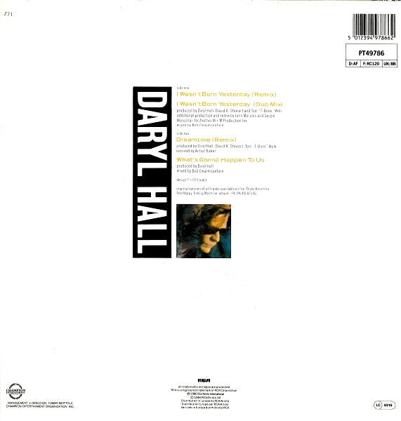 Daryl Hall : I Wasn't Born Yesterday (12", Maxi)