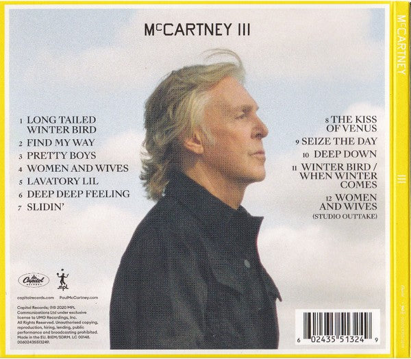 Paul McCartney : McCartney III (CD, Album, Dlx, Yel)