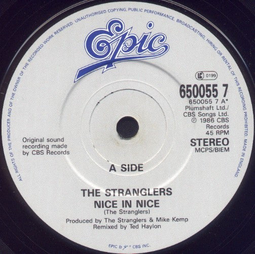 The Stranglers : Nice In Nice (7", Single)